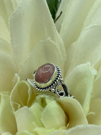 Rhodochrosite Sterling Silver Ring