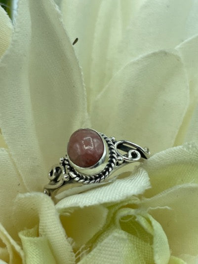 Rhodochrosite Sterling Silver Ring