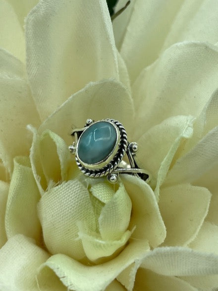 Larimar Sterling Silver Ring