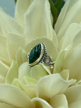 Malachite and Sterling Silver Ring
