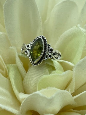 Peridot and Sterling Silver Ring