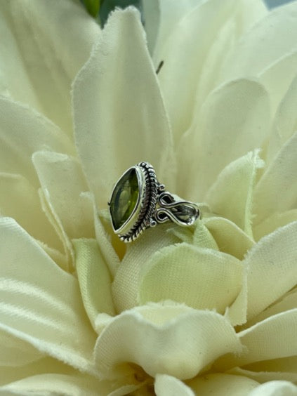 Peridot and Sterling Silver Ring
