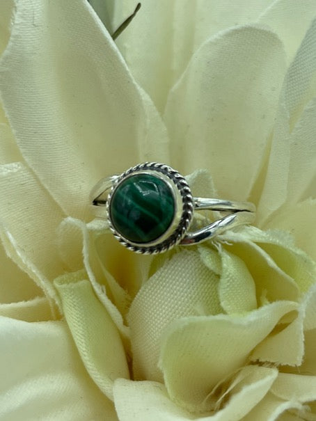 Malachite Sterling Silver Ring