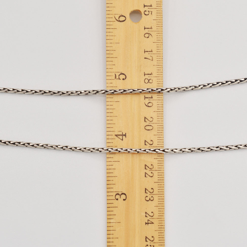 Sterling Silver Bali Rice Chain - 18" 2mm