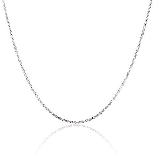 925 Sterling Silver Rope Chain 1.5MM 16-36 Inch