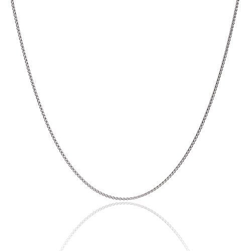 925 Sterling Silver Wheat Chain 1.5MM or 2MM with a Lobster Claw Clasp 16"-30"