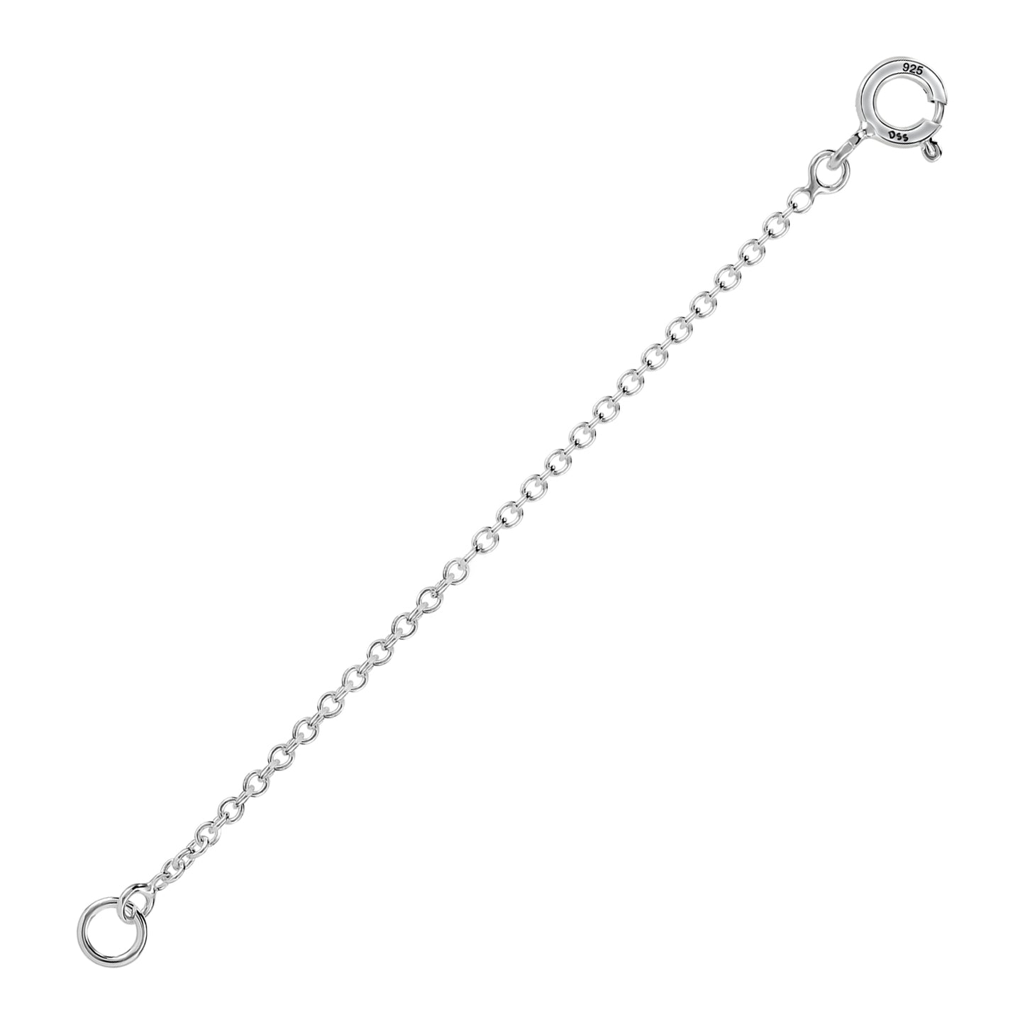 925 Sterling Silver 1.2MM-Extender Chain - 1" to 6" Inch Super Thin & Strong With 5MM End Ring …