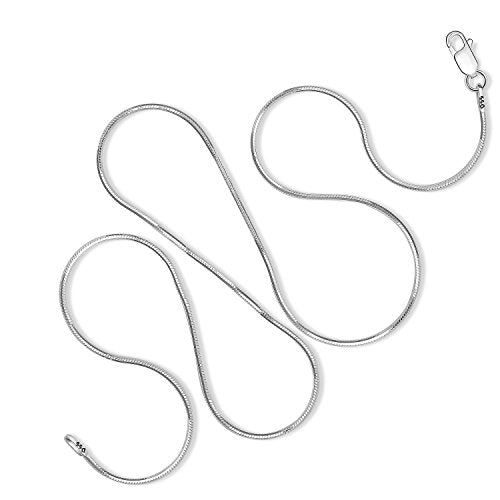 925 Sterling Silver 1.6MM Magic 8 Sided Italian Snake Chain - Lobster Claw Clasp 16-30".16", 18", 20'< 22", 24", 30"
