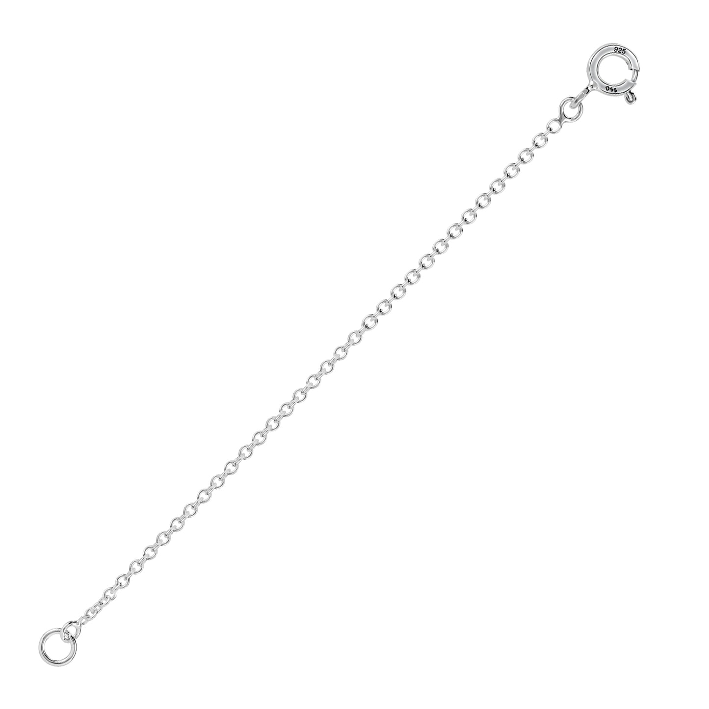 925 Sterling Silver 1.2MM-Extender Chain - 1" to 6" Inch Super Thin & Strong With 5MM End Ring …