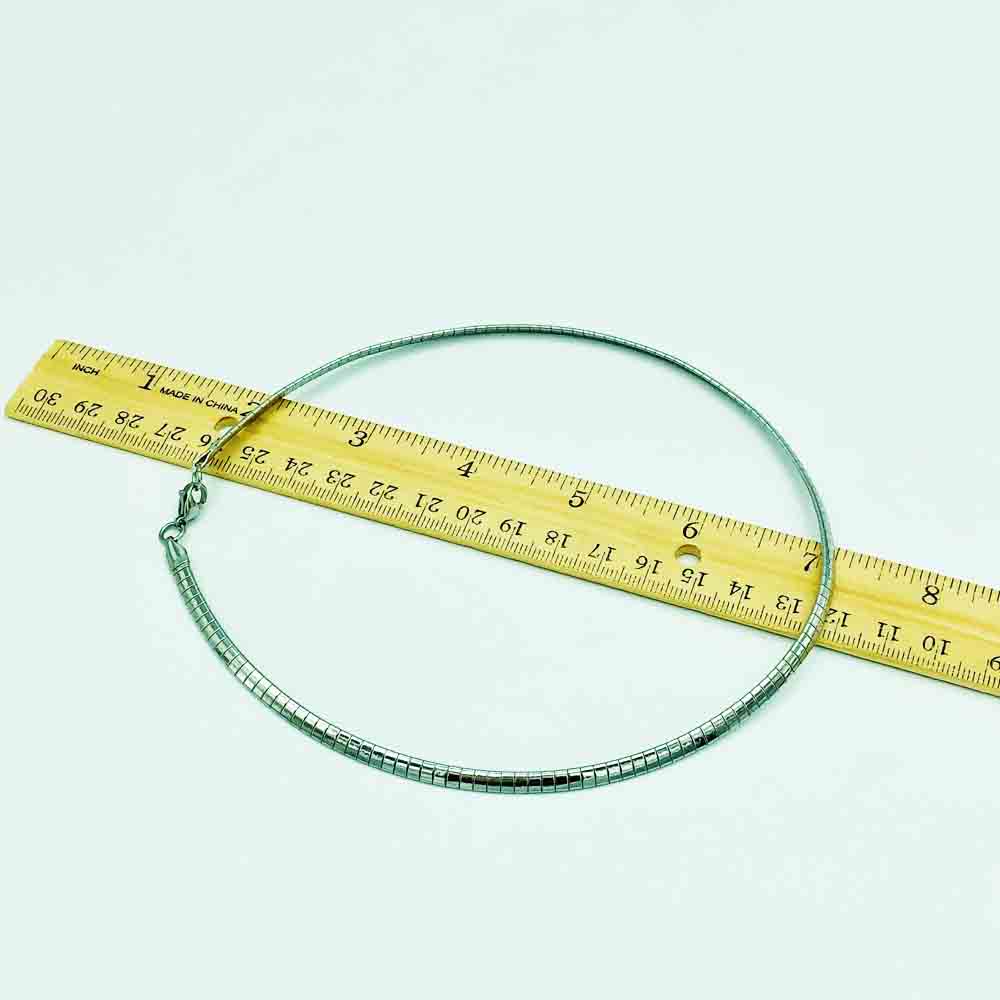 Stainless Steel Omega Necklace - 4MM - 6MM - 8MM 16" or 18"