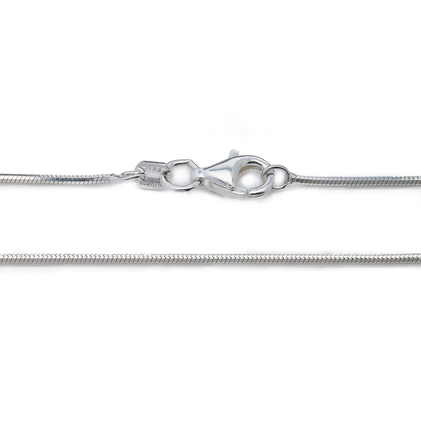 1MM MAGIC Sterling Silver 8 Sided Snake Chain with Lobster Claw Clasp 16"-30"