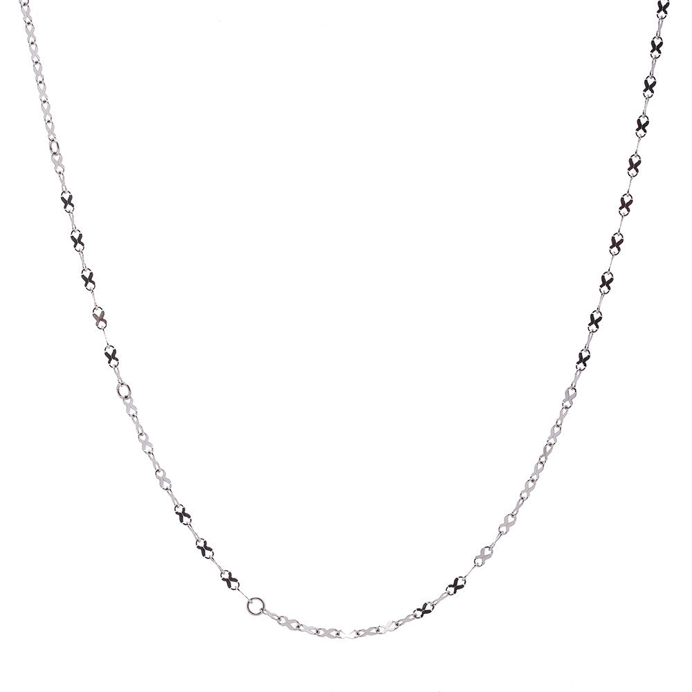 2MM Stainless Steel Infinity Ribbon Adjustable Chain stainless steel chain. Does not tarnish. Shiny.. Adjustable chain.. 16", 18", 20", 22"