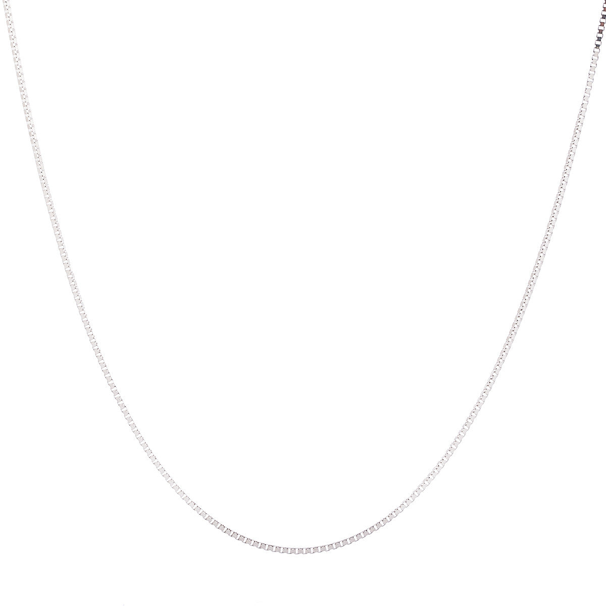 1.5MM Sterling Silver Box Chain with Lobster Claw Clasp