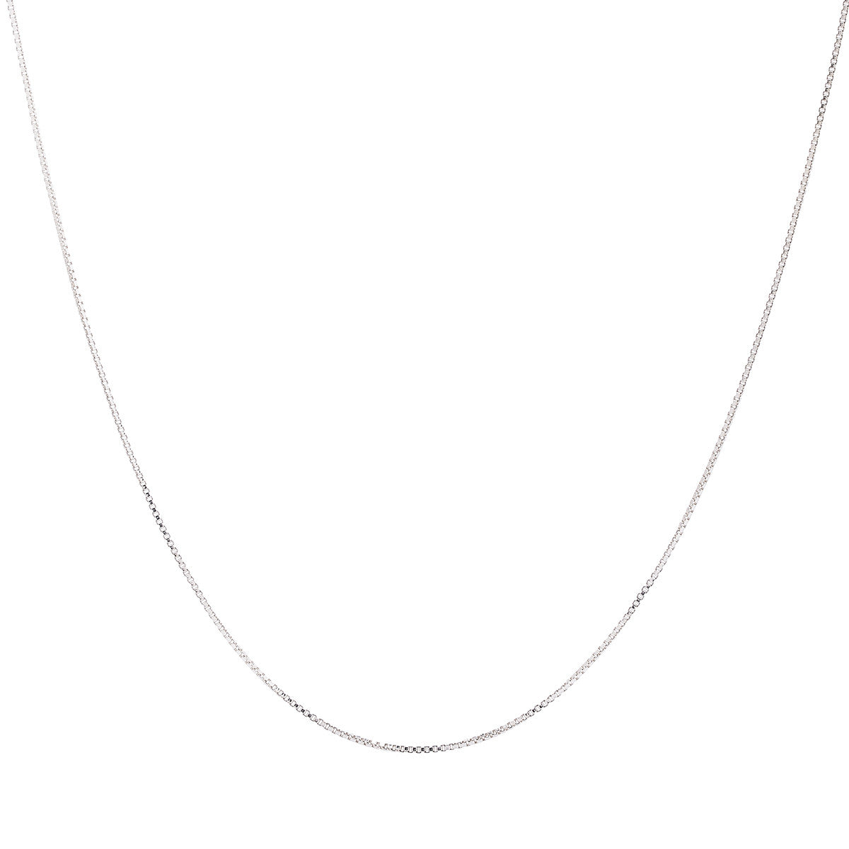 1MM Sterling Silver Box Chain with Lobster Claw Clasp 16"-30" perfect for pendants