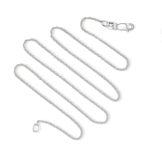 925 Sterling Silver Cable Chain Lobster Claw Clasp 16-30". Very strong thin chain. Great for pendants. 16", 18", 20", 22", 24", 30"
