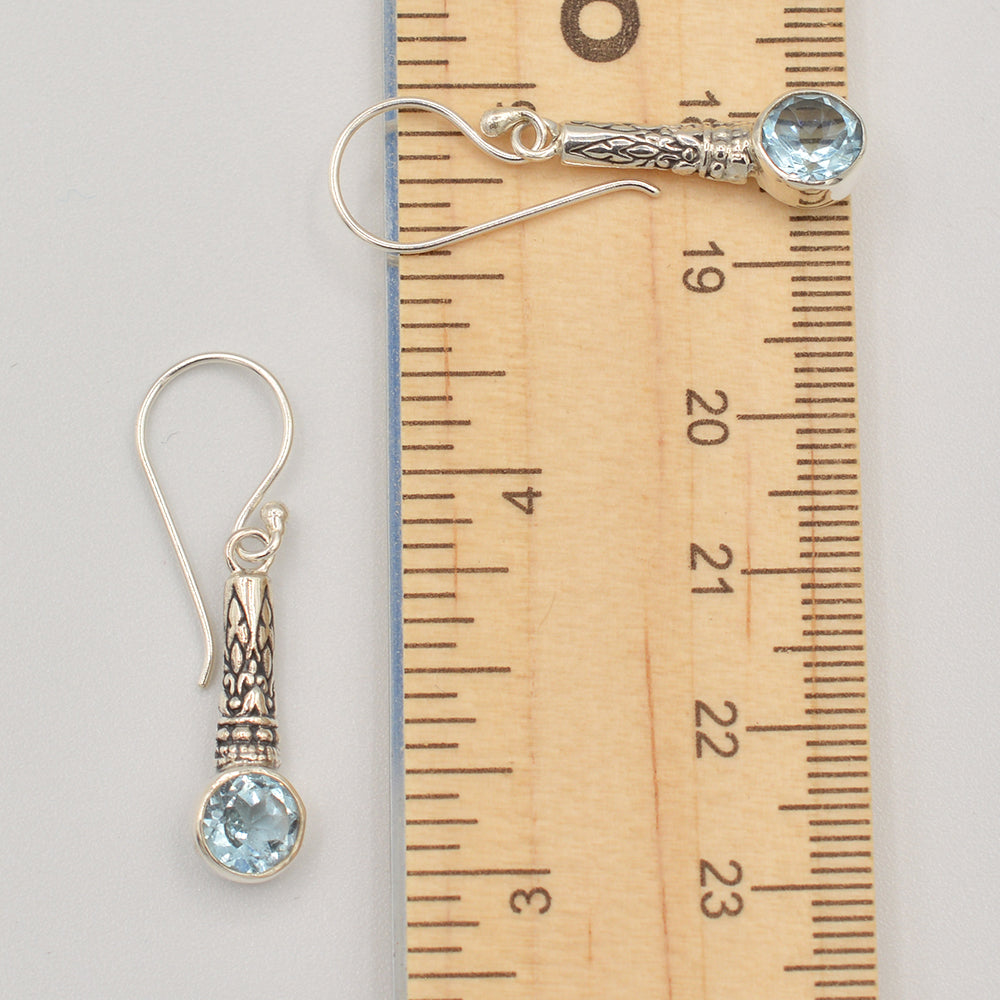 Blue Topaz Sterling Silver Earrings