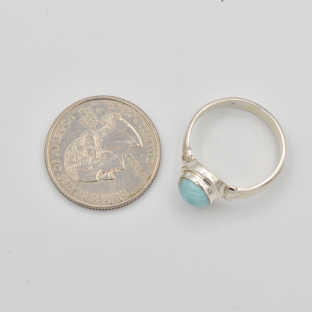 Larimar Sterling Silver Ring - size 9