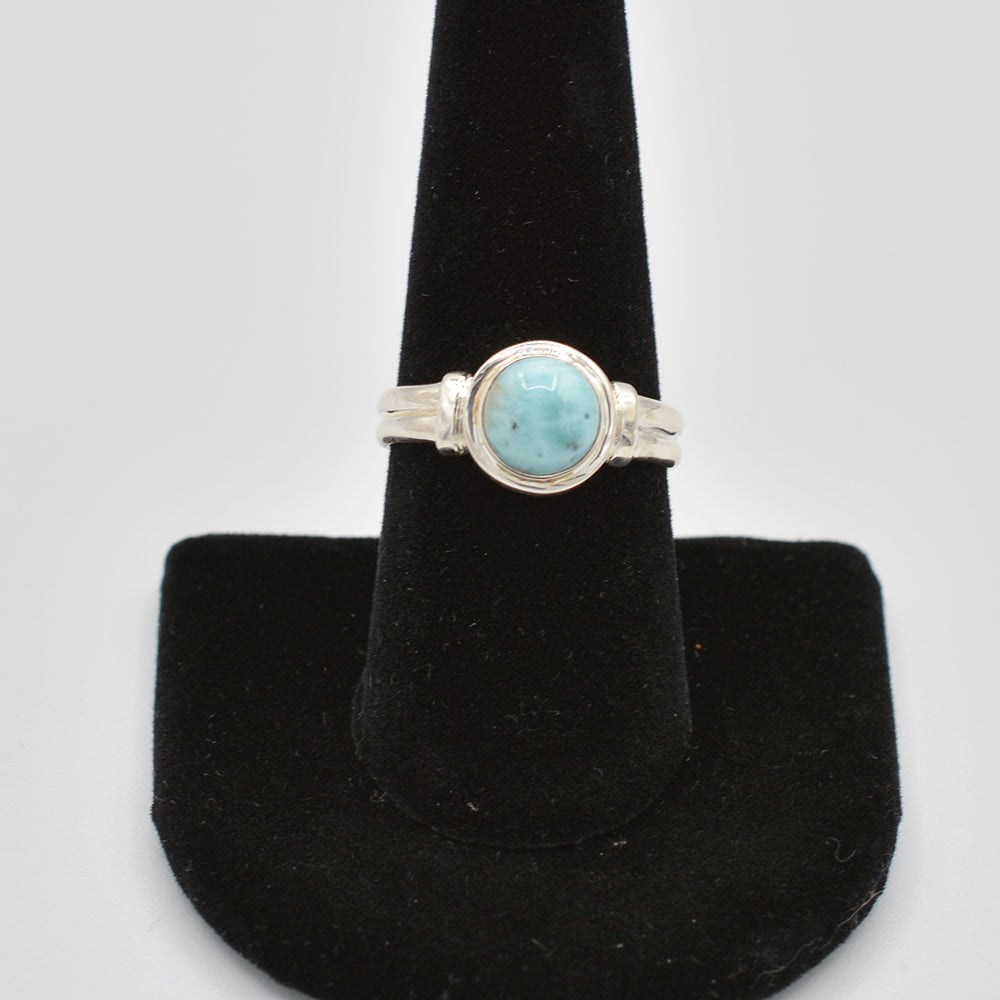 Larimar Sterling Silver Ring - size 9