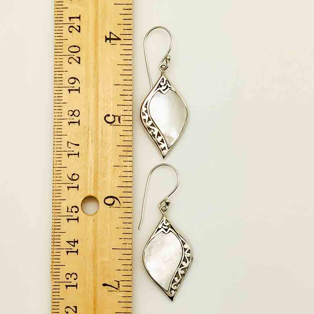 Mother of Pearl and Sterling Silver Earrings