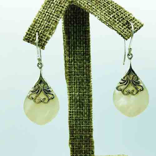 Mother of Pearl and Sterling Silver Earrings