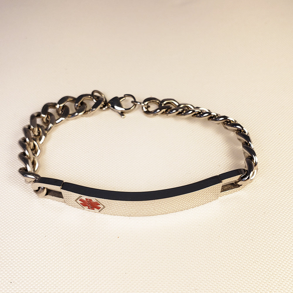 Stainless Steel Medic-Alert Bracelet 8"