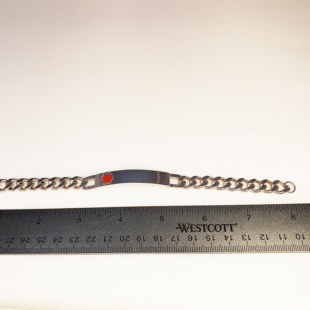 Stainless Steel Medic-Alert Bracelet 8"