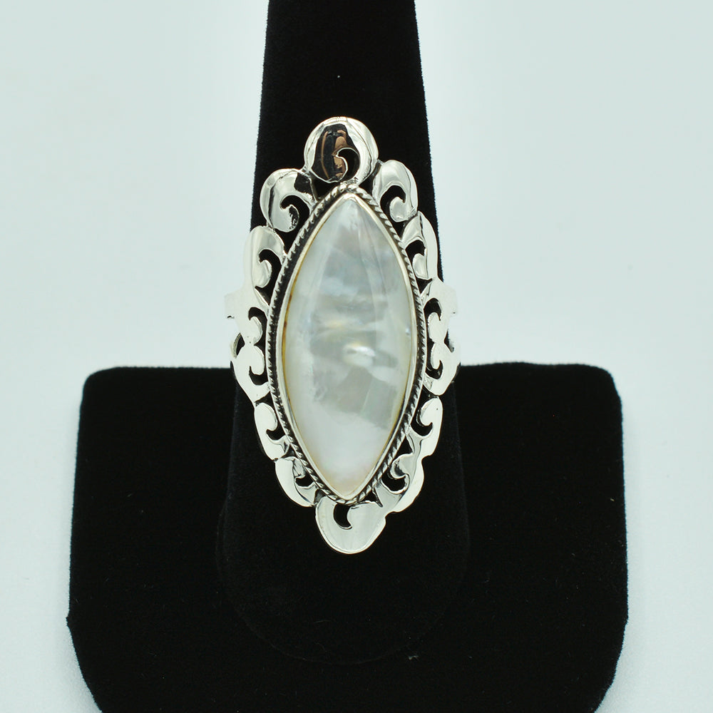 Mother of Pearl Sterling Silver Ring