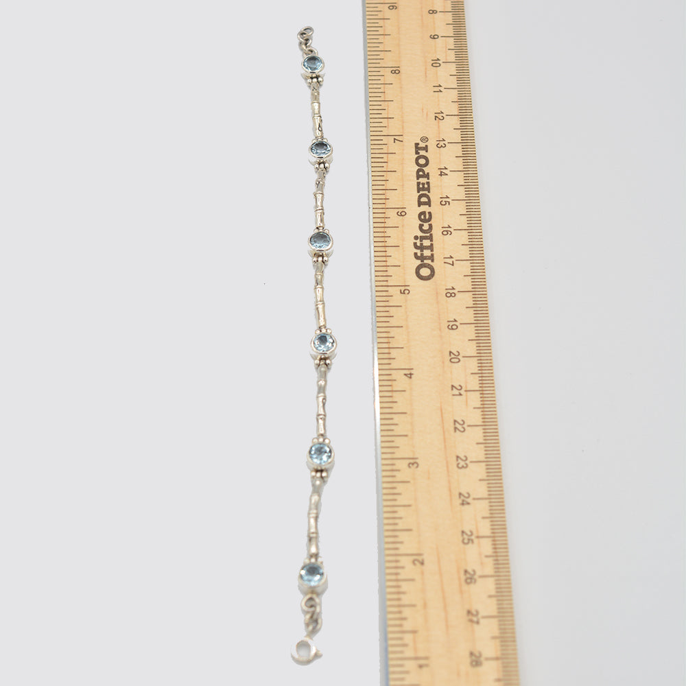 Blue Topaz Sterling Silver Bracelet