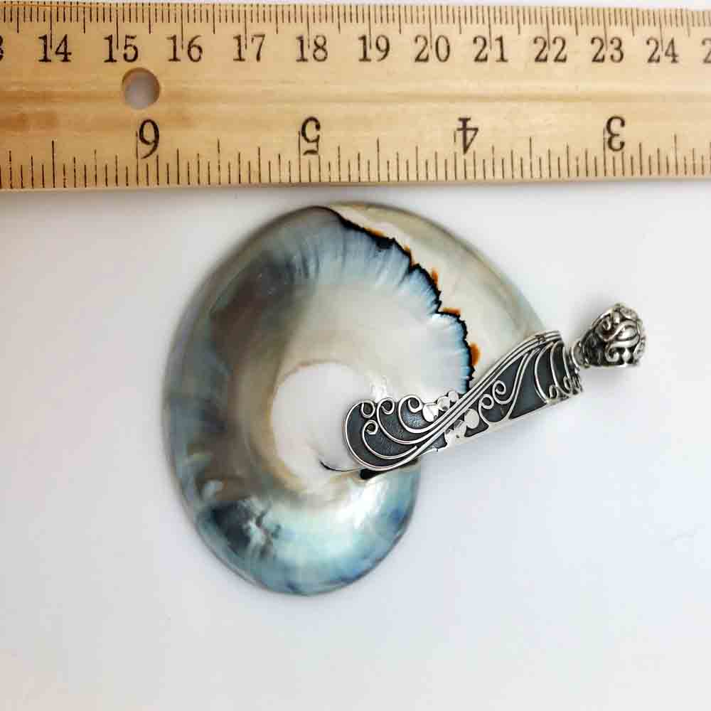 Sterling Silver and Snail Shell Pendant