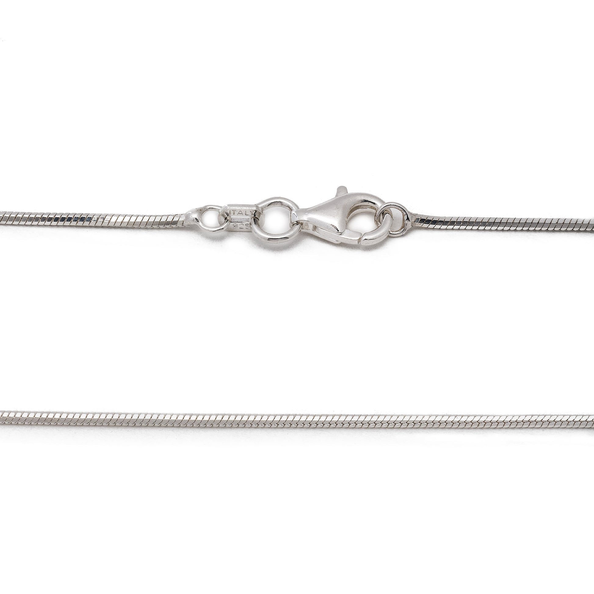 1MM MAGIC Sterling Silver 8 Sided Snake Chain with Lobster Claw Clasp 16"-30"