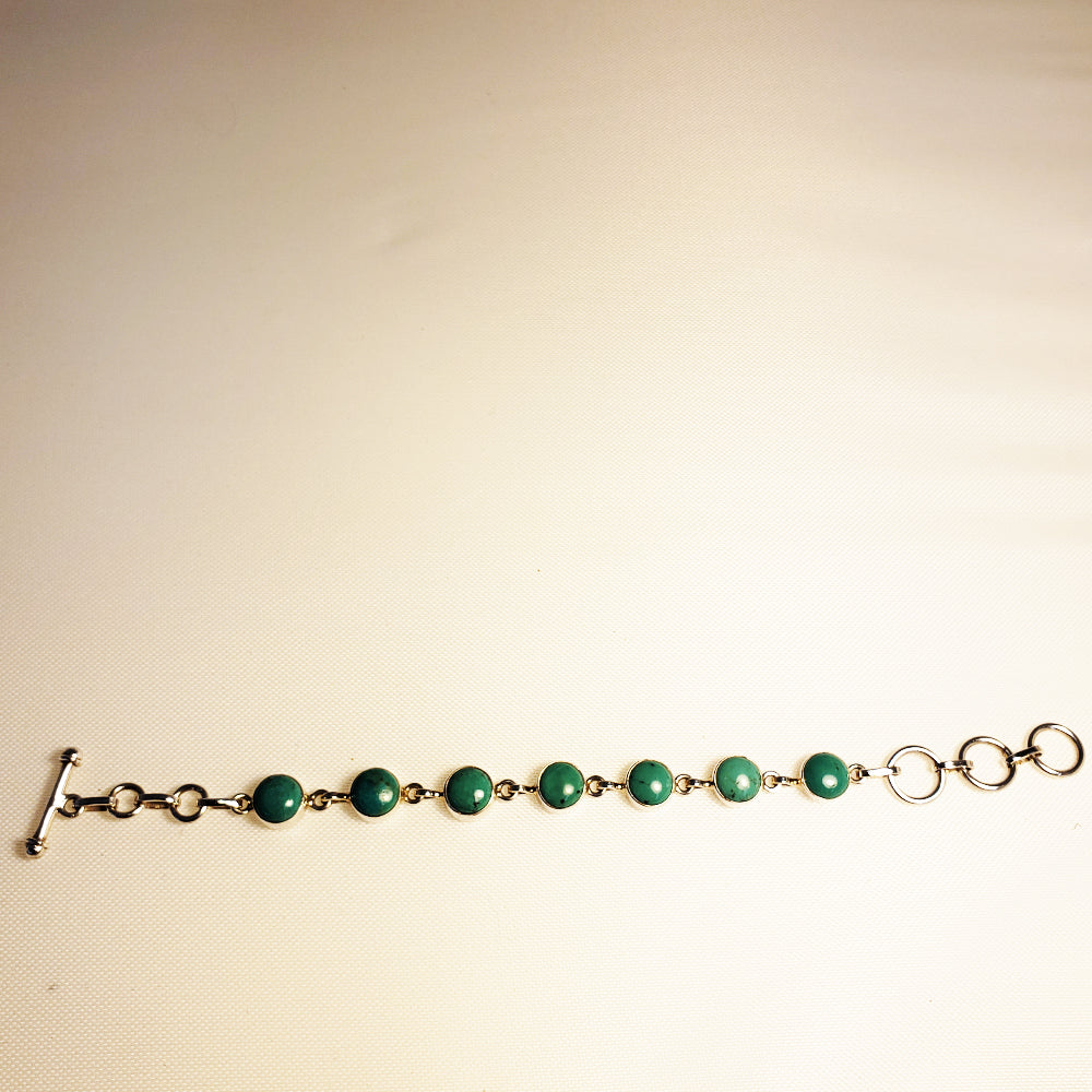 Sterling Silver Bracelet Turquoise Toggle Bracelet