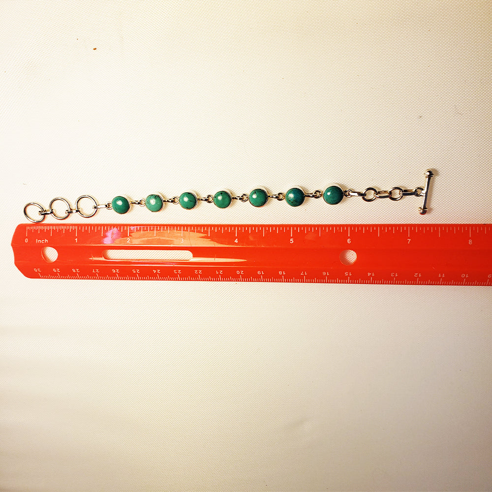 Sterling Silver Bracelet Turquoise Toggle Bracelet