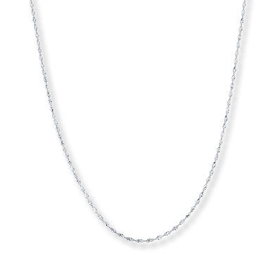 2MM Sterling Silver Singapore Chain with Lobster Claw Clasp