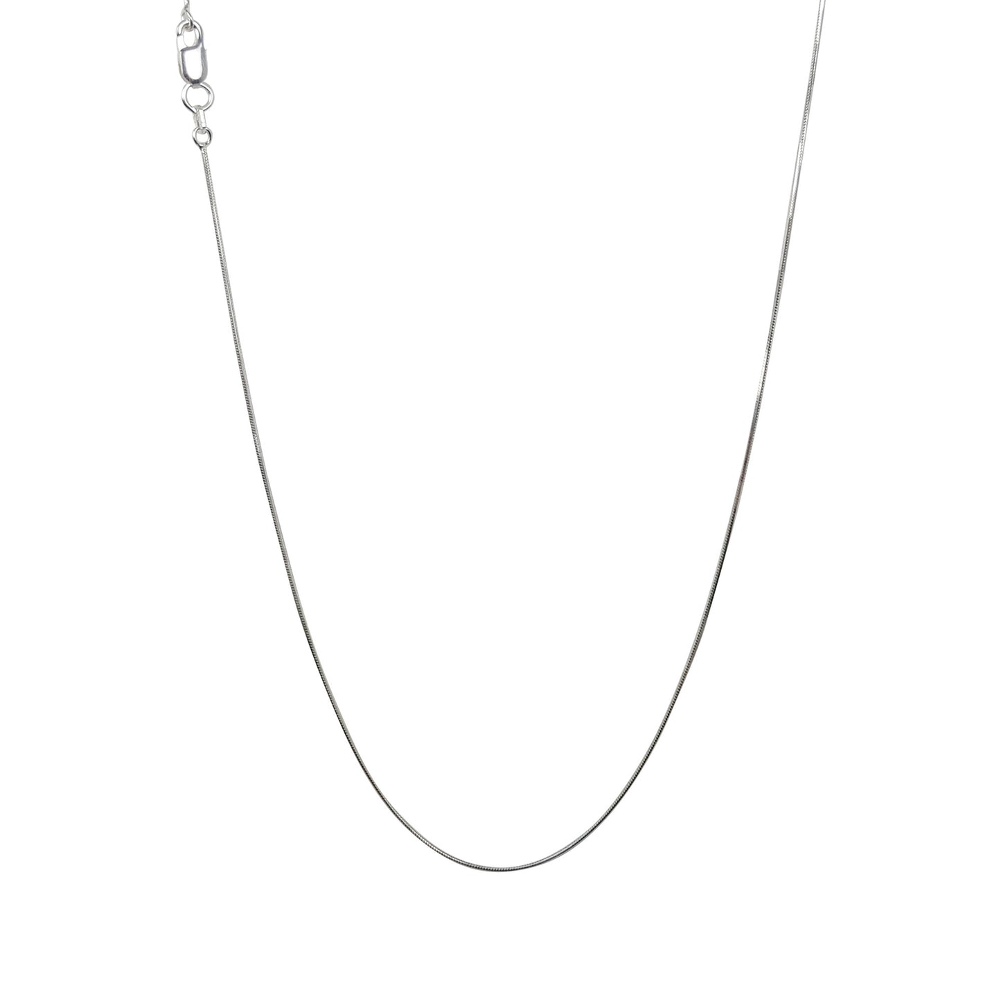 1MM Sterling Silver Snake Chain with Lobster Claw Clasp