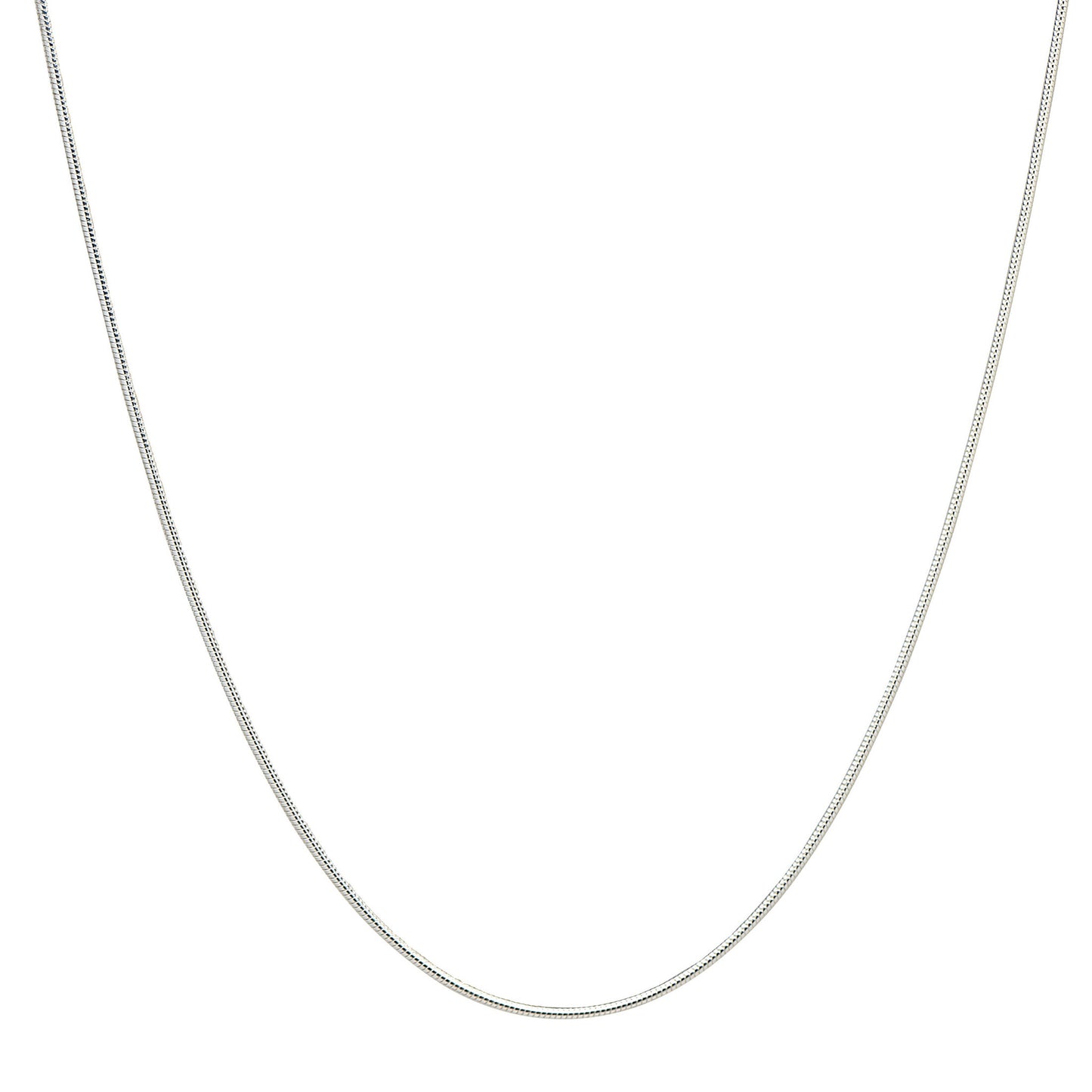1MM Sterling Silver Snake Chain with Lobster Claw Clasp. Italian Sterling Silver, 16"-30"