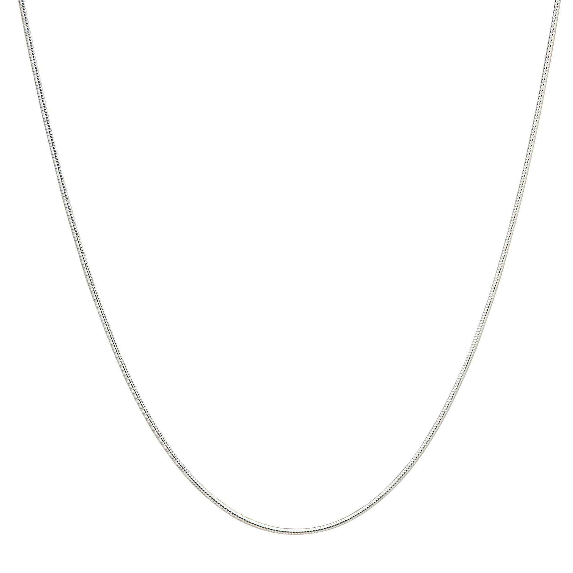 1MM Sterling Silver Snake Chain with Lobster Claw Clasp. Italian Sterling Silver, 16"-30"