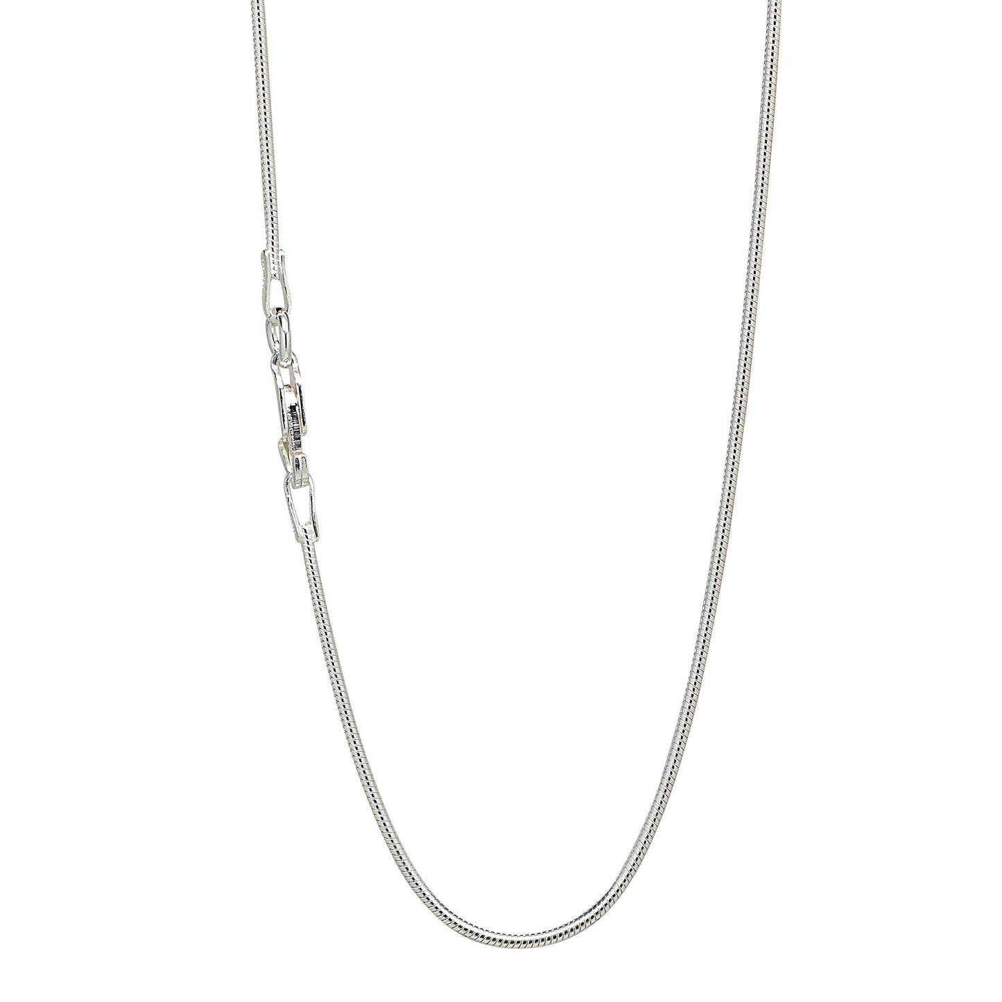 1MM Sterling Silver Snake Chain with Lobster Claw Clasp