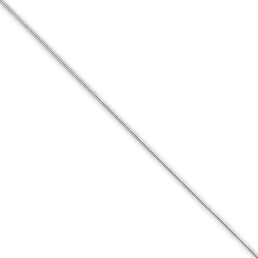 1.2MM Sterling Silver Snake Anklet with Lobster Claw Clasp