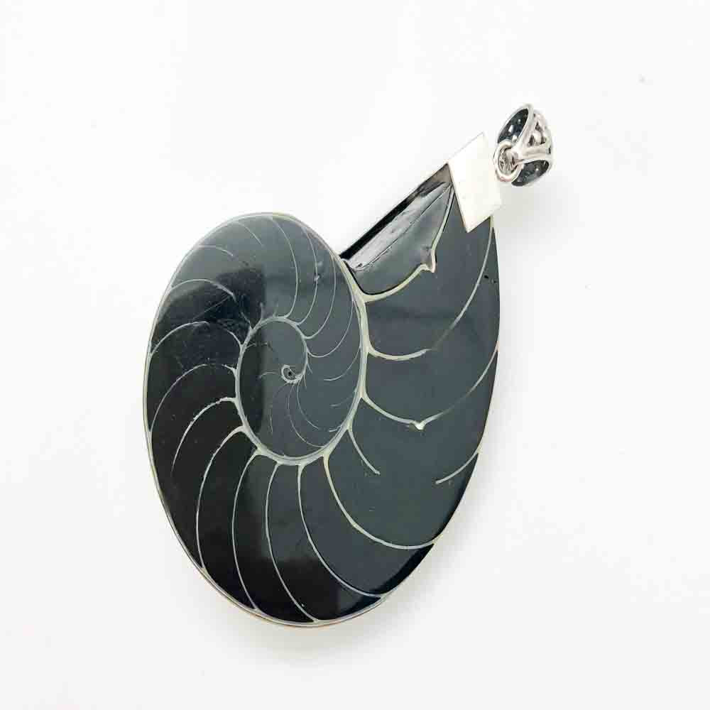 Sterling Silver and Snail Shell Pendant