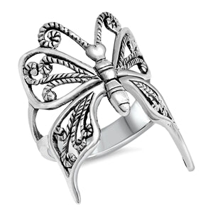 Sterling Silver Butterfly Ring