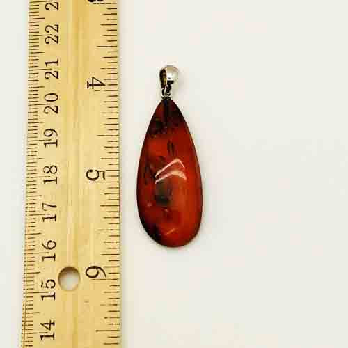 Amber and Sterling Silver Pendant