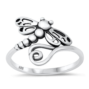 Dragonfly Sterling Silver Ring