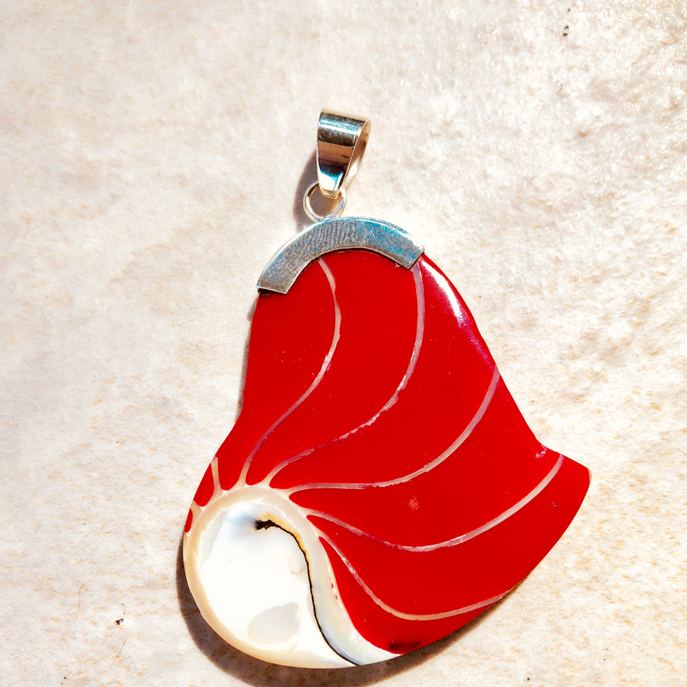 Shell and Sterling Silver Heart