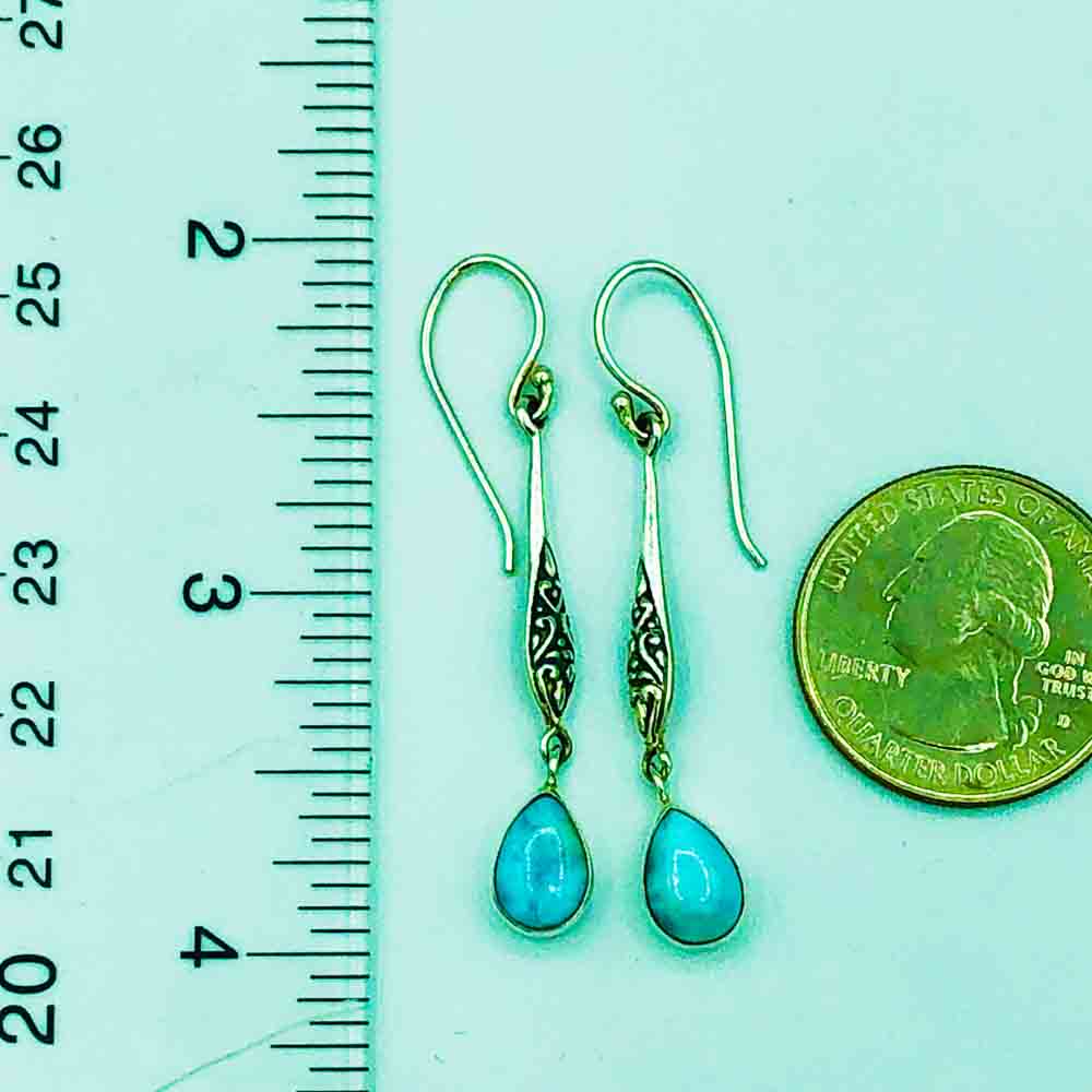 Larimar and Sterling Silver Earrings
