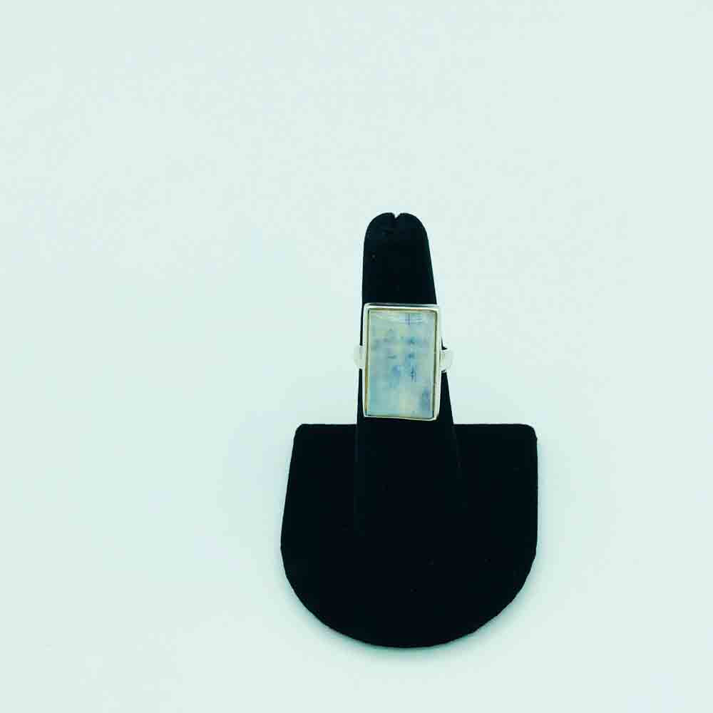 Moonstone and Sterling Silver Ring-size 6.5