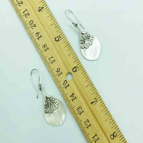 Mother of Pearl and Sterling Silver Earrings