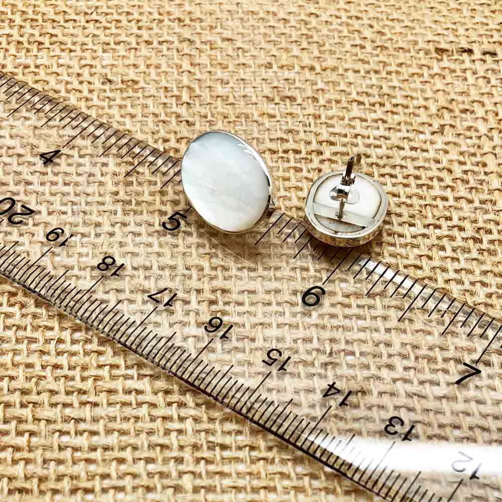 Mother of Pearl and Sterling Silver Earrings