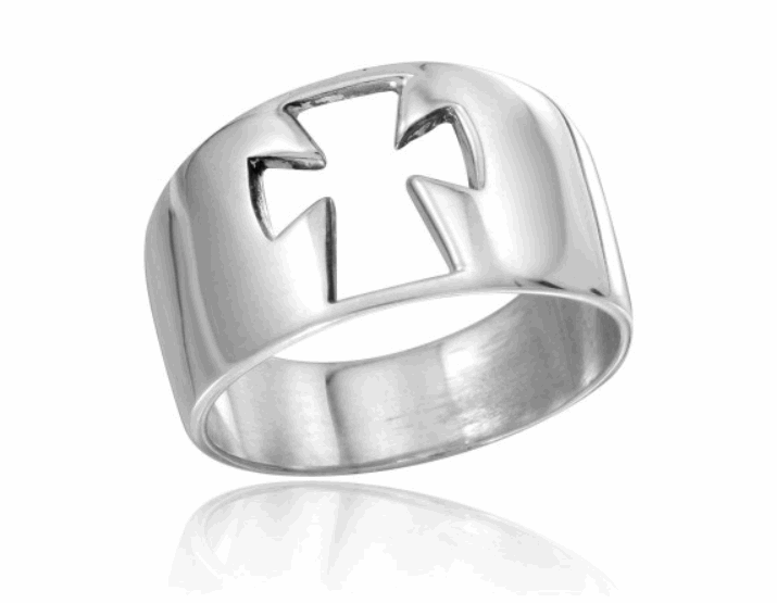 Sterling Silver Open Cross Ring