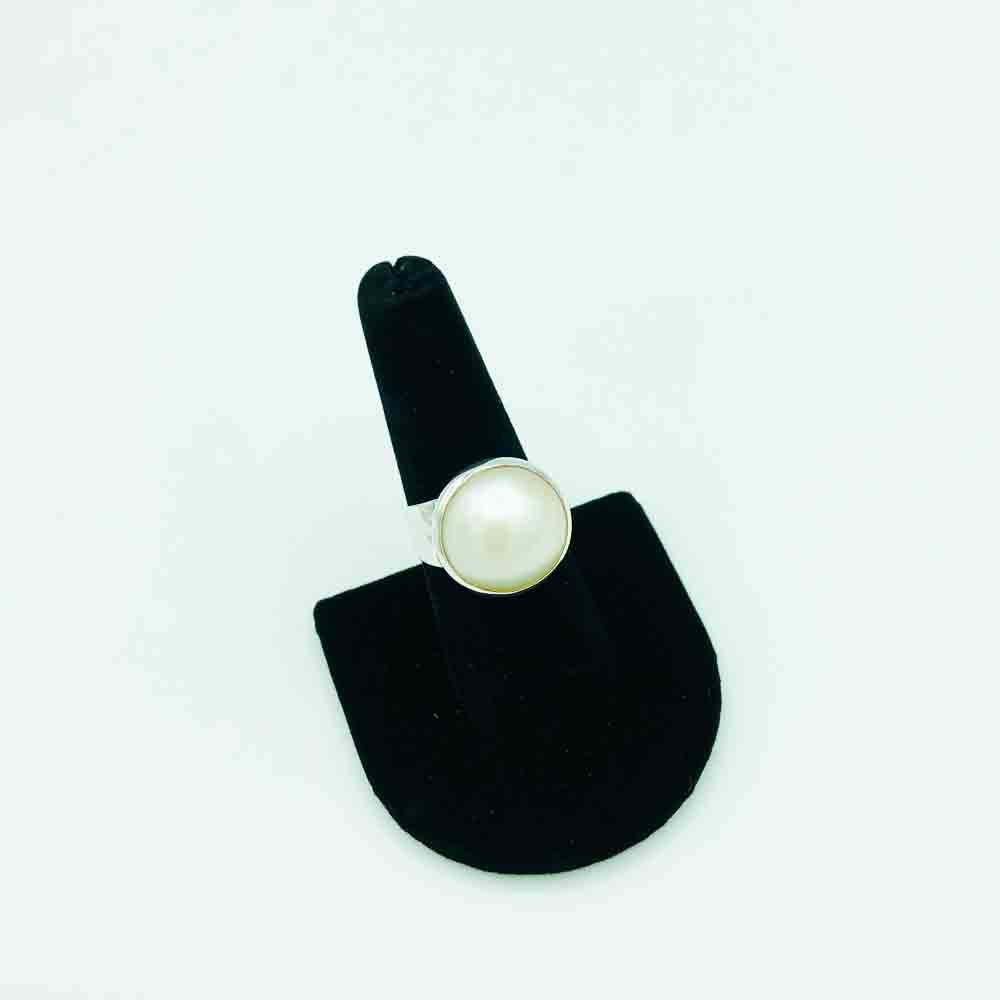 Mabe' Pearl and Sterling Silver Ring