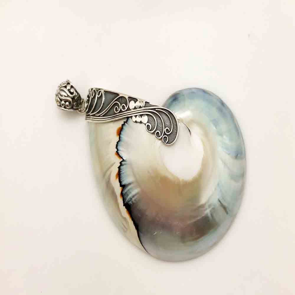 Sterling Silver and Snail Shell Pendant